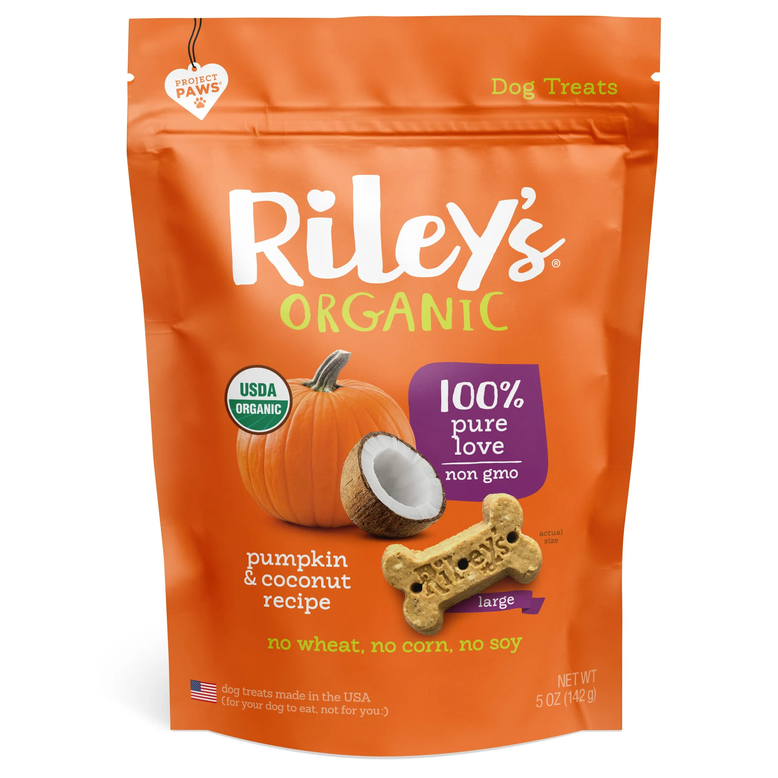 Organic Pumpkin & Coconut Baked Biscuits - Large Bone (5oz)