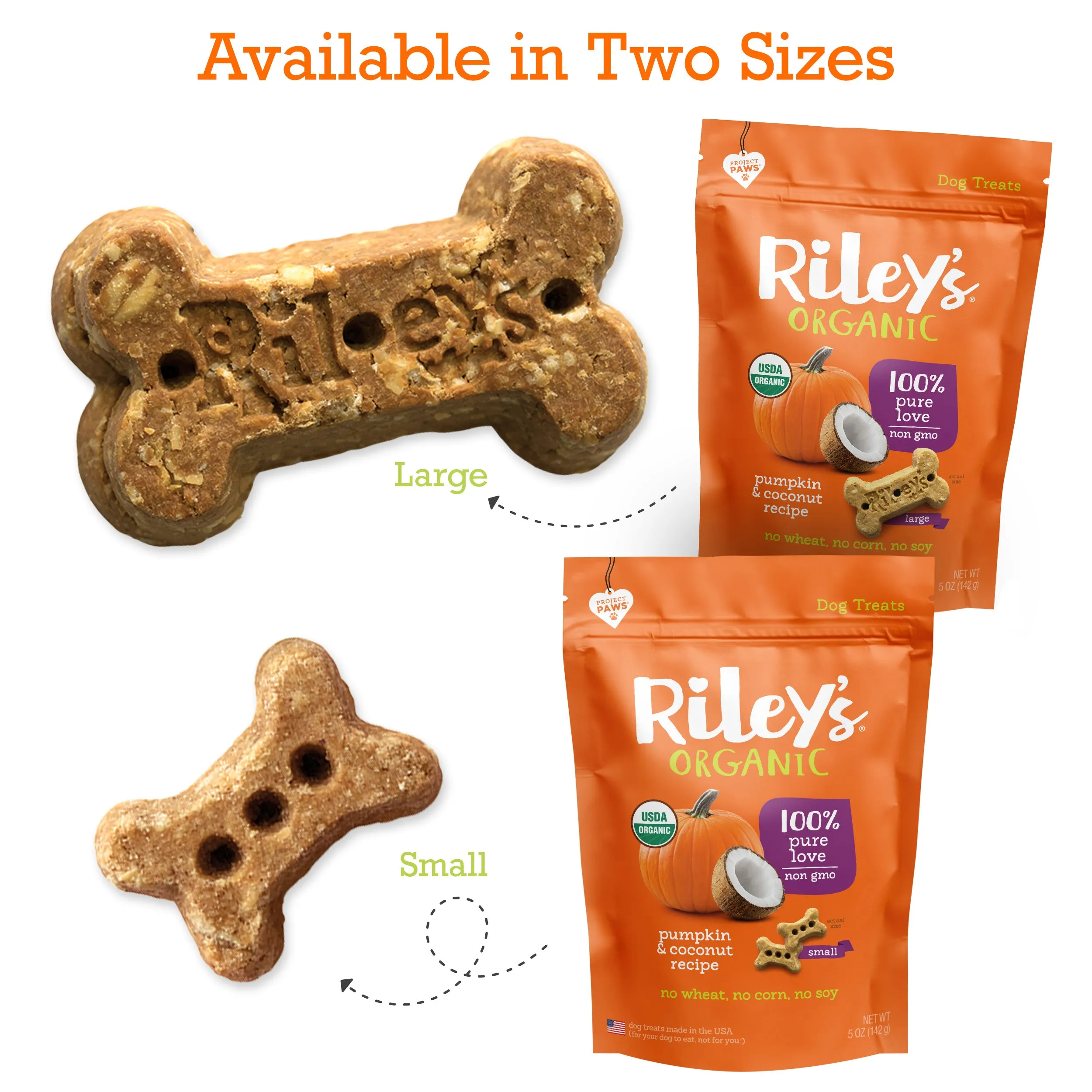 Organic Pumpkin & Coconut Baked Biscuits - Large Bone (5oz)