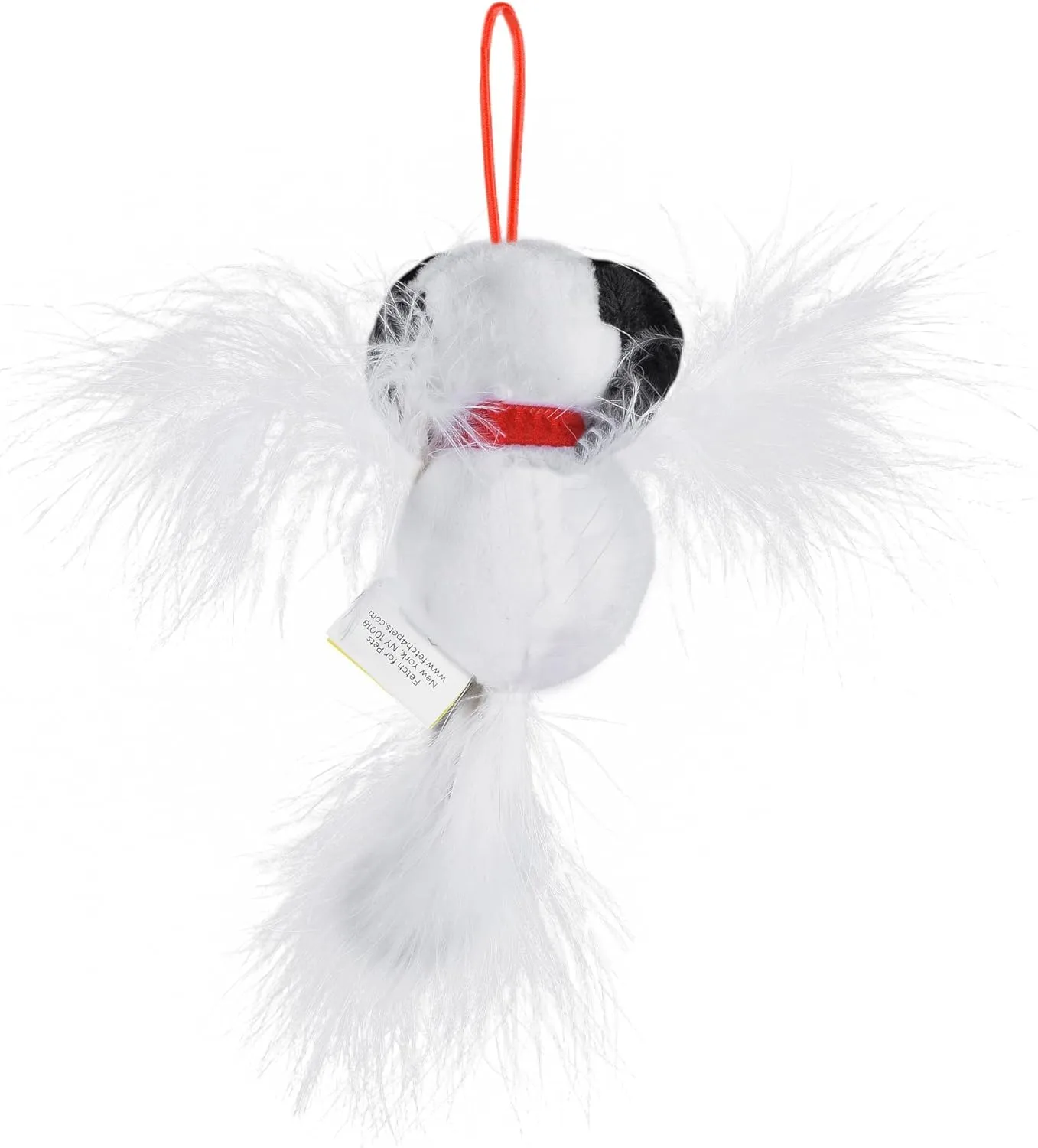 Peanuts 4 Snoopy Catnip Stuffed Plush Cat Toy with Feathers and Elastic Loop for Interactive Play | Peanuts for Pets | Interactive Toy for Cats | Cat Exercise Toy with Feathers and Catnip (FF19707)