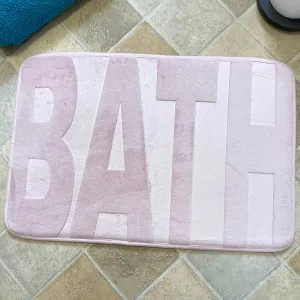 Pink Memory Foam 'Bath' Shower Mat