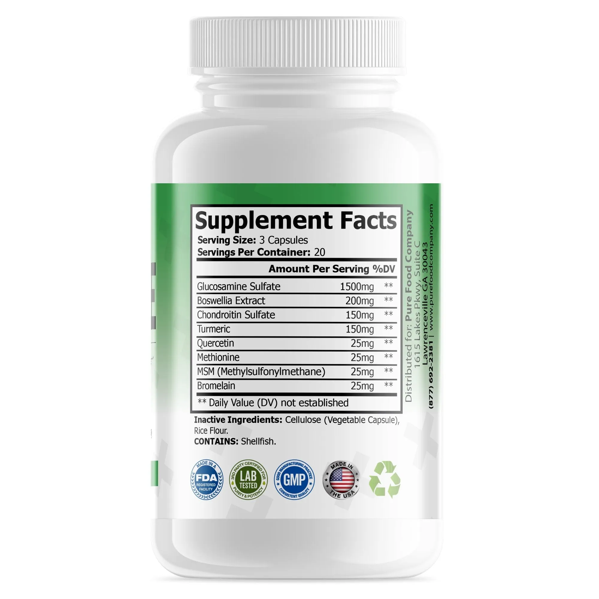 Pure Food MOVE Joint Flex Formula - 60 Capsules