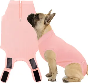 Recovery Suit for Dogs,Dog Cone Alternative Zipper Surgery Suit Female Spay,Soft Dog Surgery Suit for Anti Licking,Breathable Surgical Suit for Dogs Female Spay