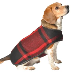 RED PLAID SOUTHWEST BLANKET COAT DOG SWEATER