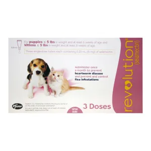 Revolution (selamectin) for Puppies & Kittens (0-5lbs)