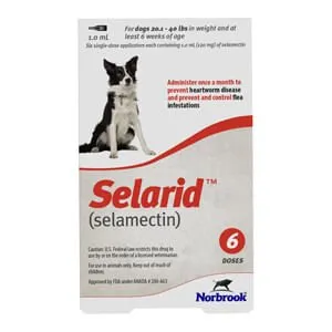 Selarid (selamectin) Canine Flea Topical, 6 Months/6 Doses