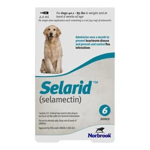 Selarid (selamectin) Canine Flea Topical, 6 Months/6 Doses