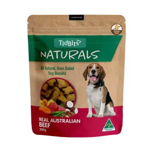 TidBits - Naturals Grain Free Beef Dog Biscuits (300g)