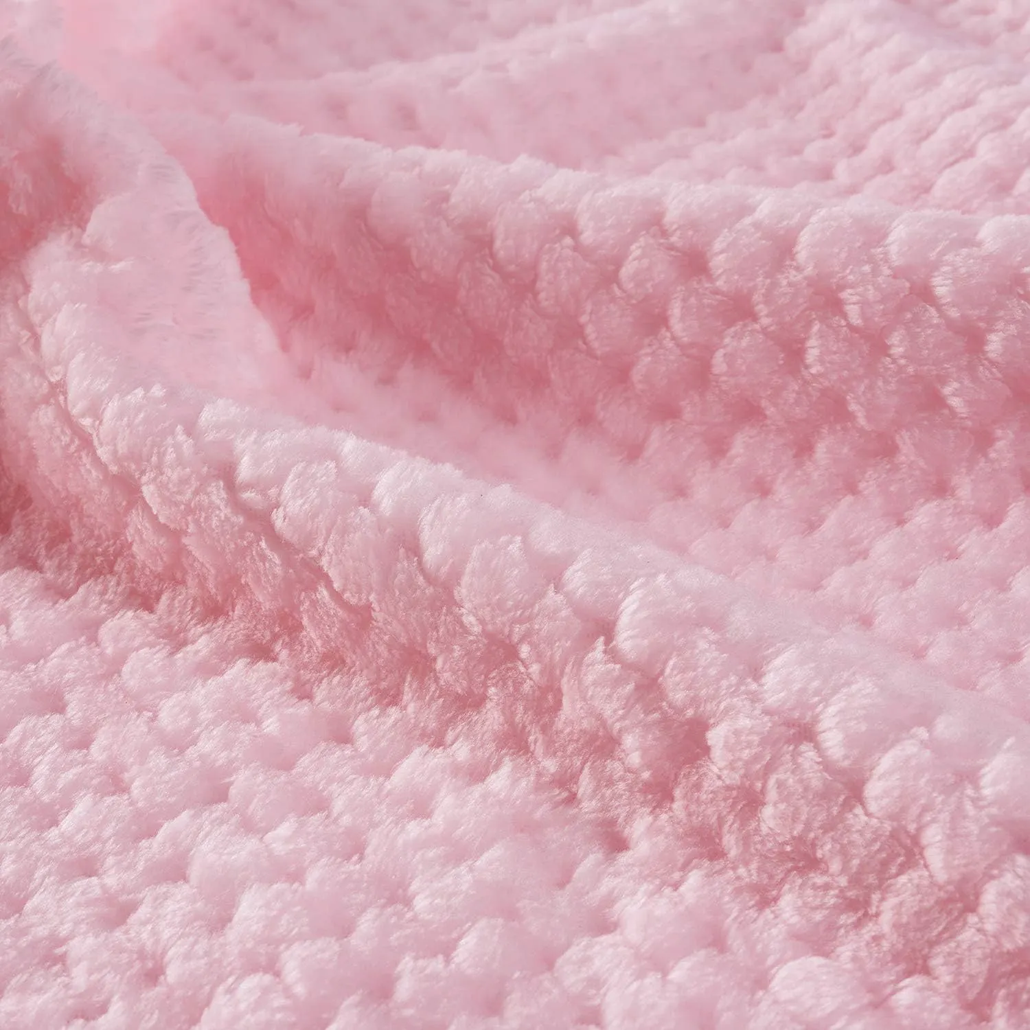 Warm Soft Fuzzy Dog or Cat Blanket, Plush Fleece Throws for Bed, Couch, Sofa, Travel (S/24" x 32", Bright Pink)