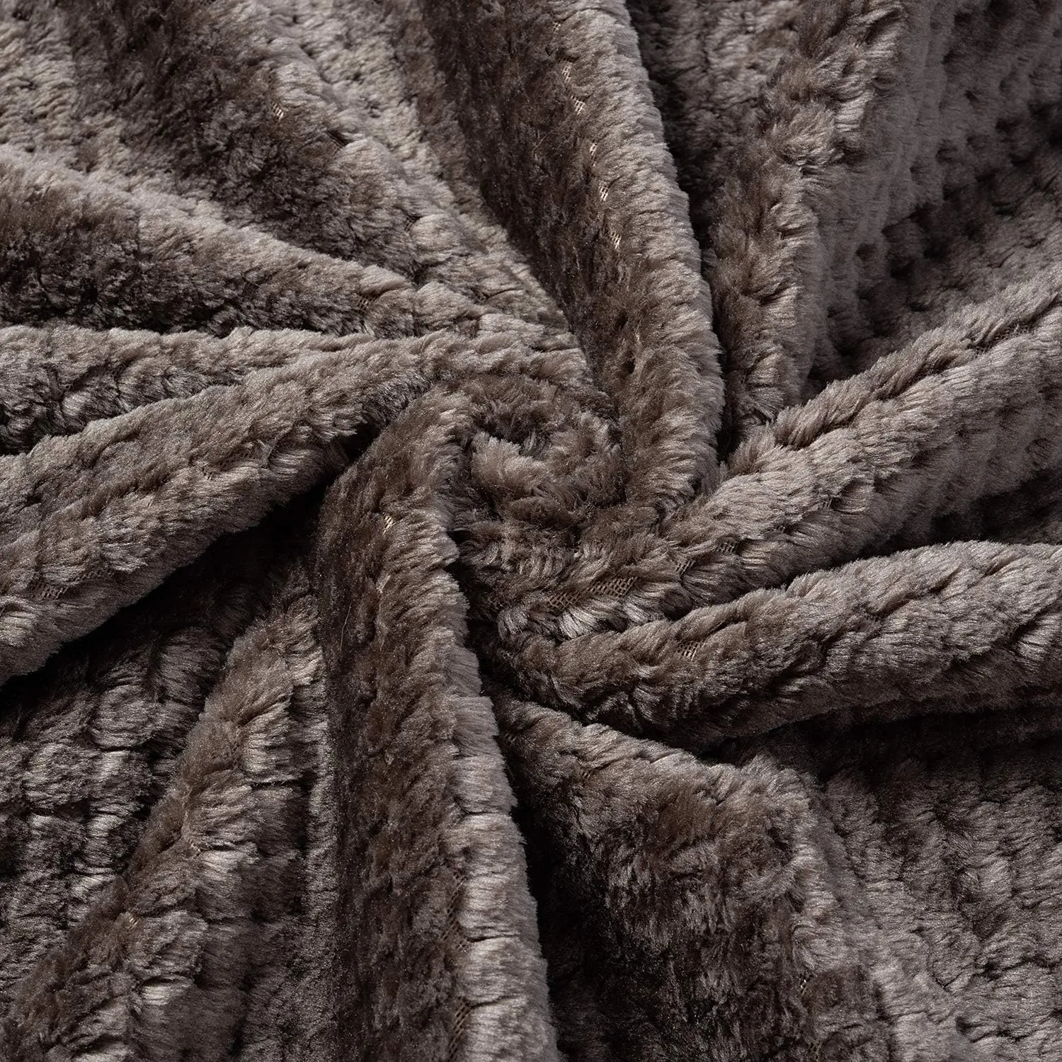 Warm Soft Fuzzy Dog or Cat Blanket, Plush Fleece Throws for Bed, Couch, Sofa, Travel (S/24" x 32", Dark Grey)