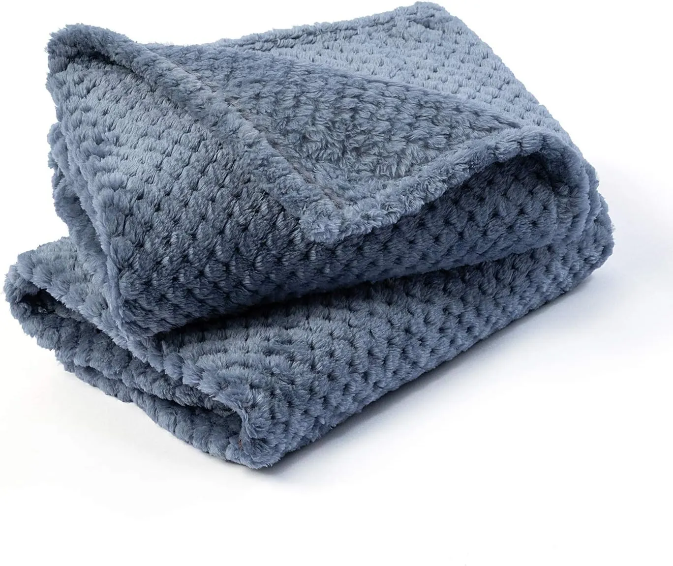 Warm Soft Fuzzy Dog or Cat Blanket, Plush Fleece Throws for Puppy, Kitten, Bed, Couch, Sofa, Travel (S/24" x 32", Blue)