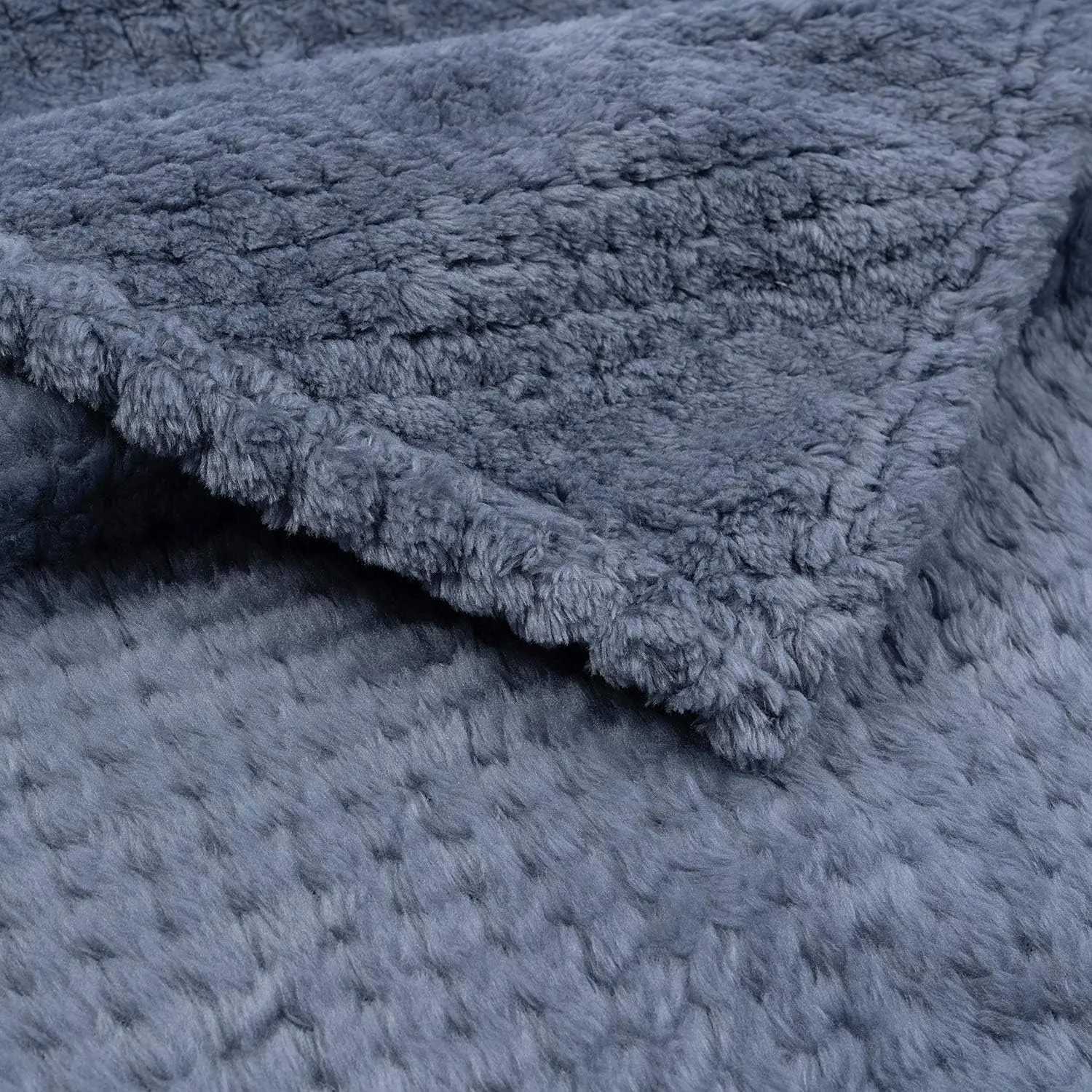 Warm Soft Fuzzy Dog or Cat Blanket, Plush Fleece Throws for Puppy, Kitten, Bed, Couch, Sofa, Travel (S/24" x 32", Blue)