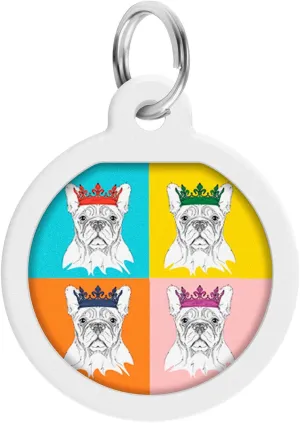 WAUDOG Silent Custom Dog Tags Personalized for Pets - QR Code Pet ID Tags for Dogs & Cats - Customized Dog Name Tag w/Print not Engraved - Puppy Name Tag for Dog Collar - Dog Identification Tags