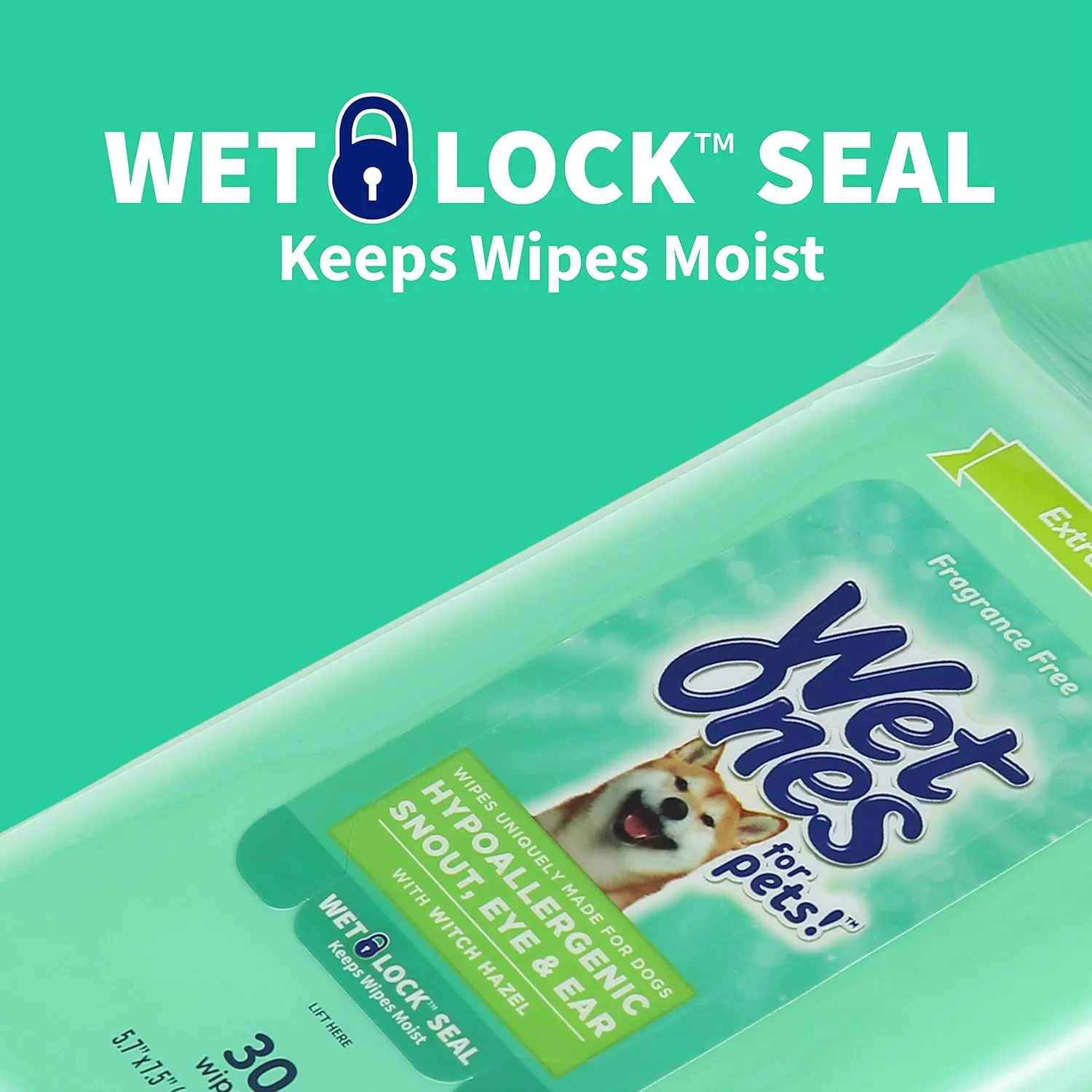 Wet Ones for Pets Extra Gentle Dog Wipes with Witch Hazel for Snout, Eye, Ear - Fragrance-Free Dog Wipes for All Dogs Wet Ones Wipes with Wet Lock Seal (Pack of 24, 720 Count Total)
