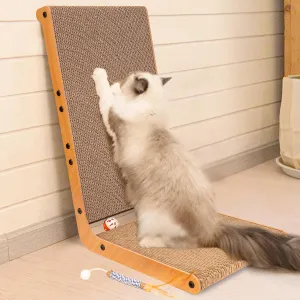 Widen Cat Scratcher L Shaped Cat Scratching Board for Indoor Cats 12.6"x23.6" Vertical Cat Scratch Cardboard Cat Scratching Post (Large)