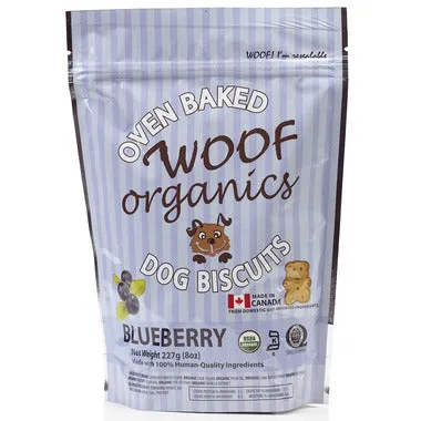 Woof Organics Dog Biscuits - Blueberry
