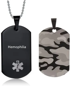 ZKXXJ Personalized COVID-19 Vaccinated Pendant Necklace for Men Women - Stainless Steel Customize Medical Alert Identification Dog Tags Medical ID Necklaces Health Alert Neckalce